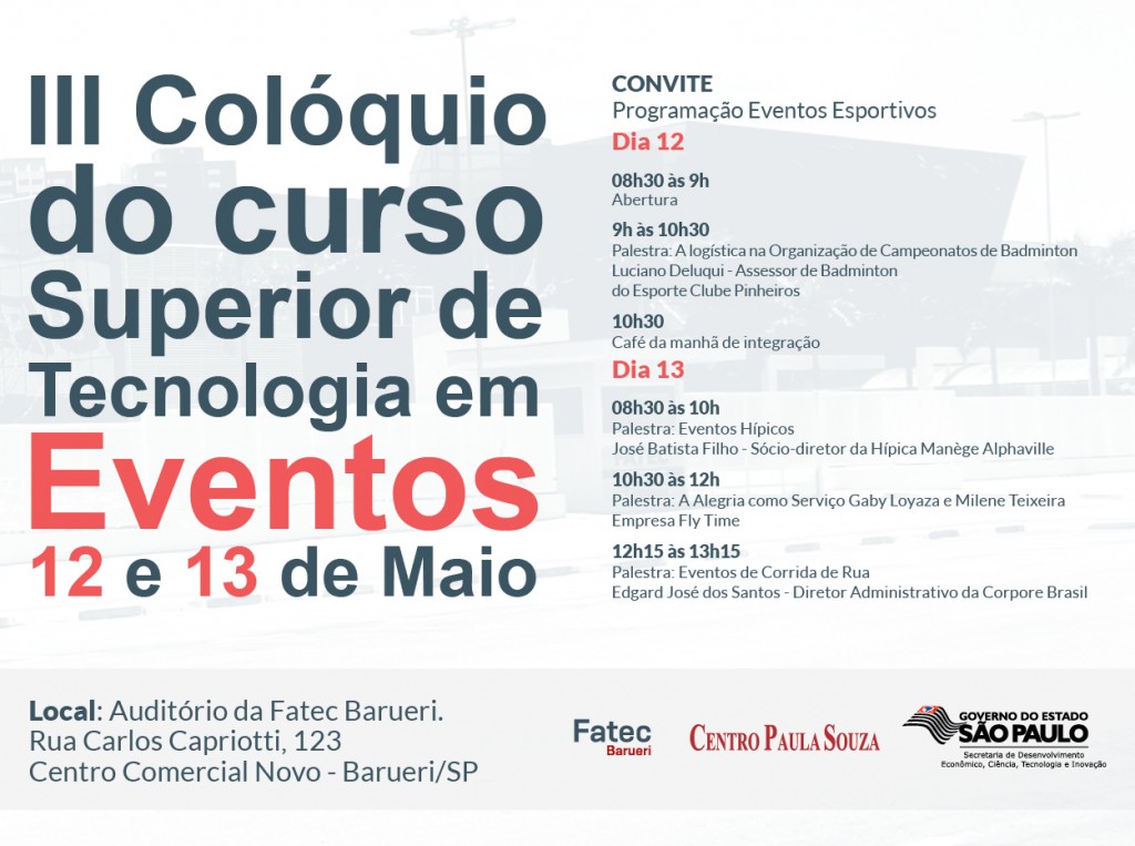 III Colóquio de Eventos – Fatec Barueri