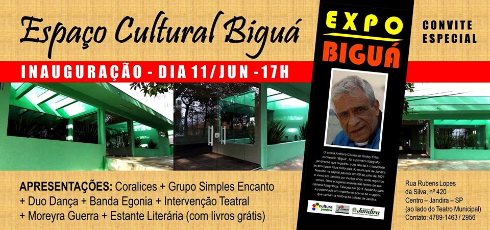 Inauguração e Exposição de Fotografias em Jandira – Espaço Biguá