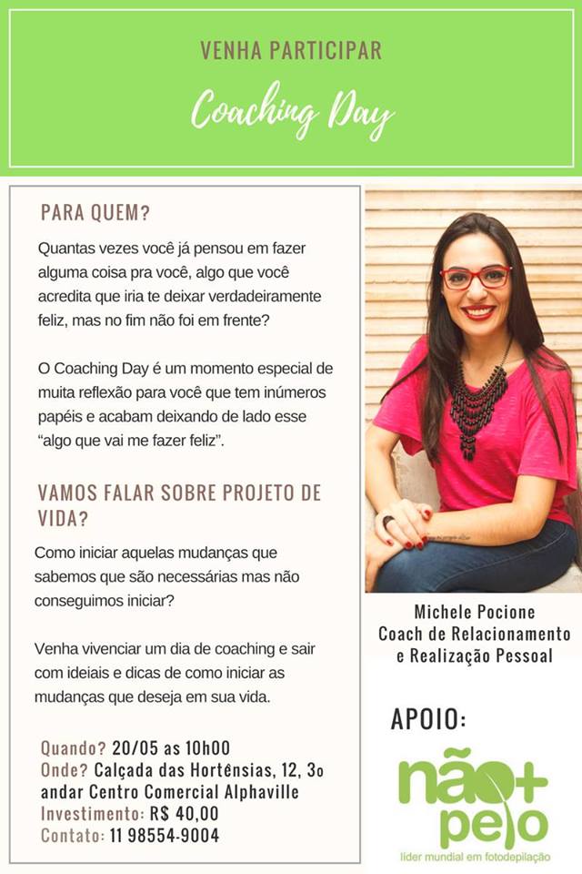 Coaching Day com Michele Pocione –  Vamos Falar de Projeto de Vida?