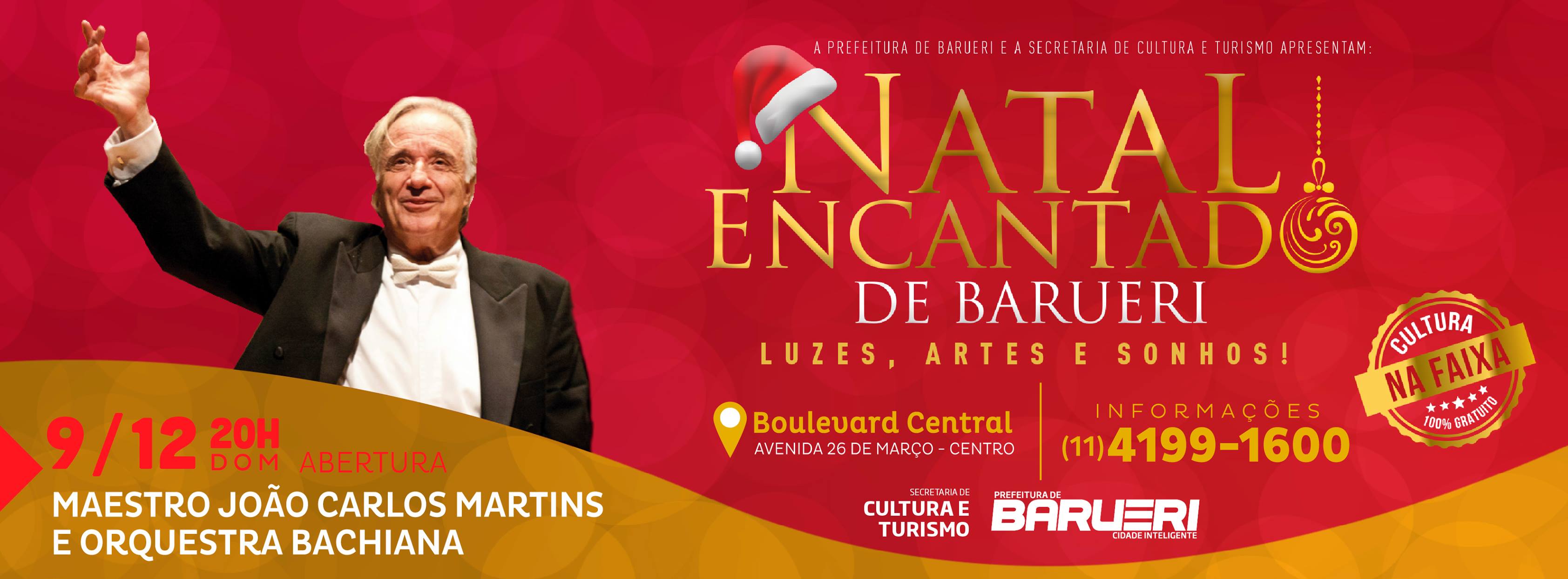 Natal Encantado de Barueri recebe Maestro João Carlos Martins