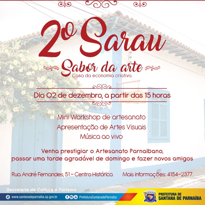 2° Sarau – Sabor da Arte – Santana de Parnaíba/SP
