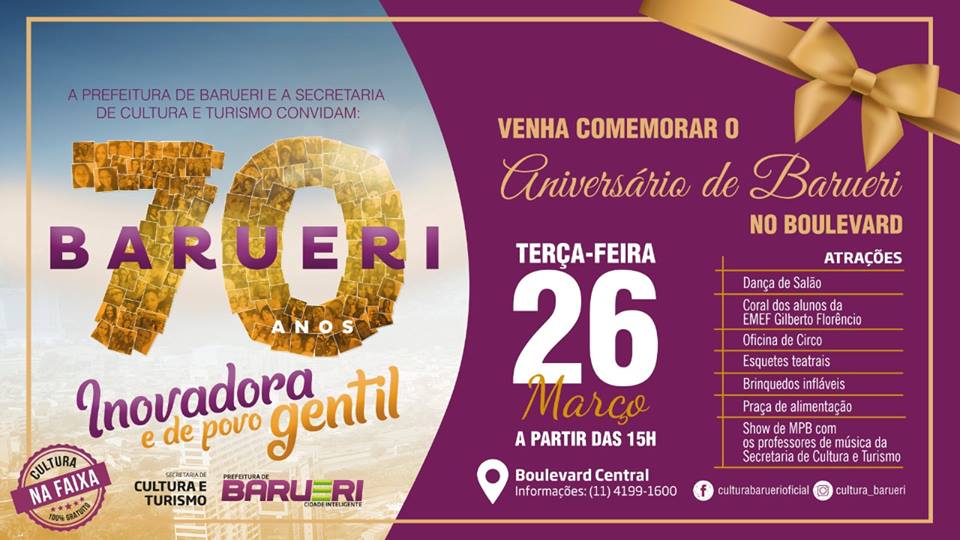 70 Anos de Barueri – Atividades no Boulevard