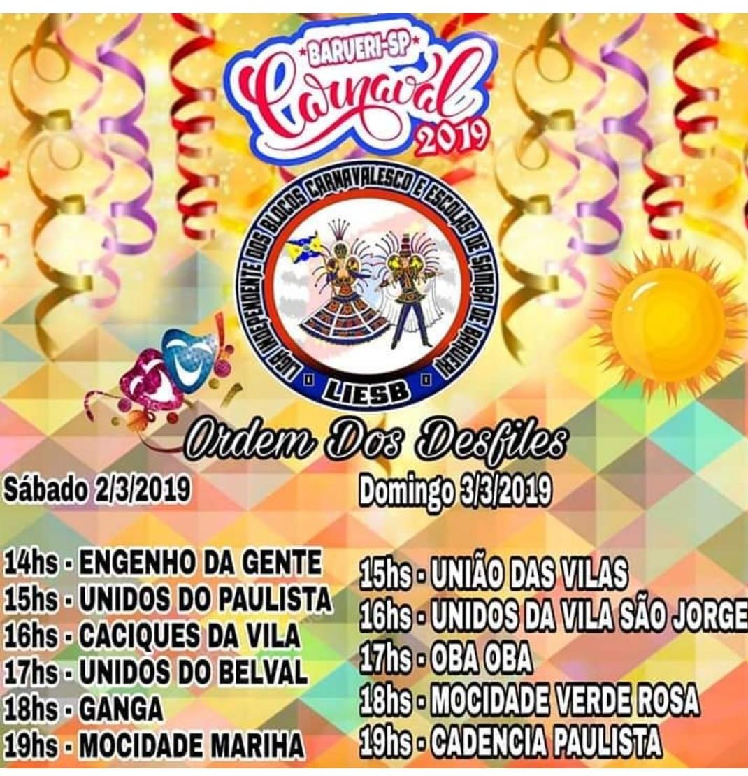 Desfile de Carnaval em Barueri 2019