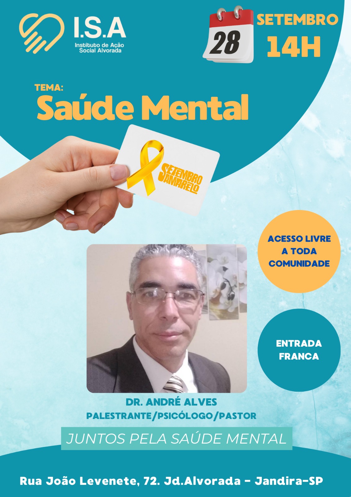 Palestra – Saúde Mental com Dr. André Alves