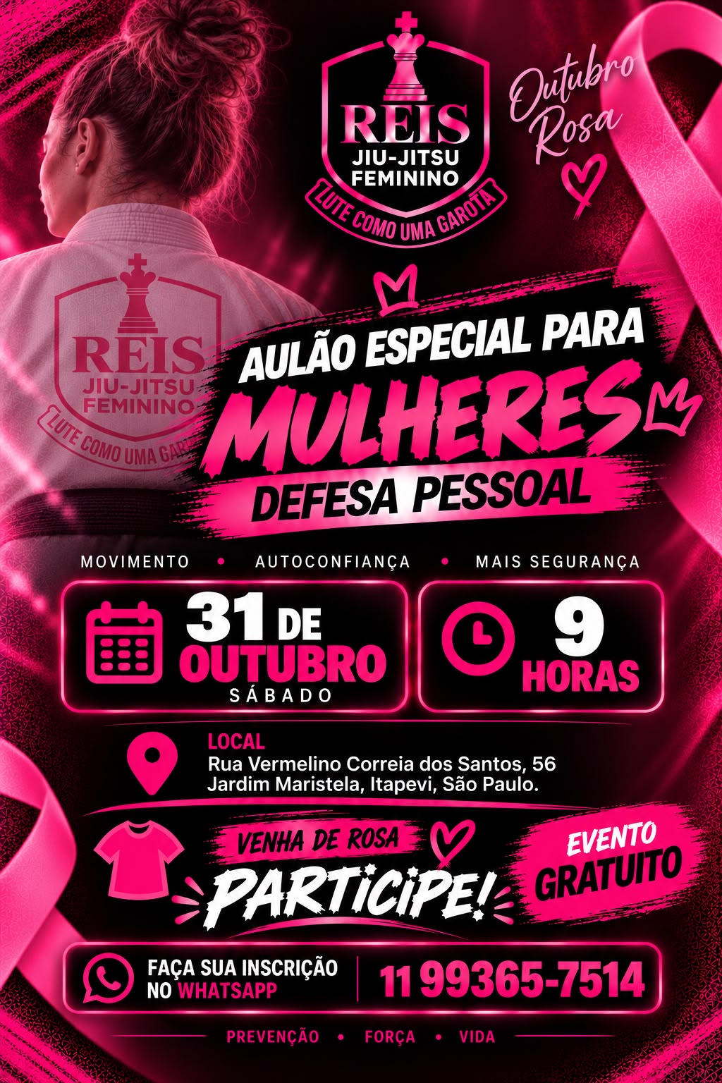 Aulão de Defesa Pessoal para Mulheres em Itapevi